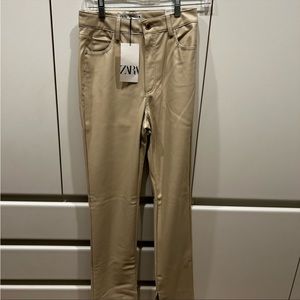 Womens zara leather pants